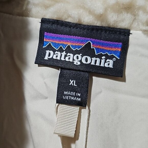 Patagonia Retro-X Cream Sherpa Jacket Coat Size XL New - Picture 5 of 9